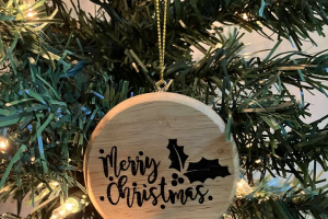 Oak Christmas Ornament